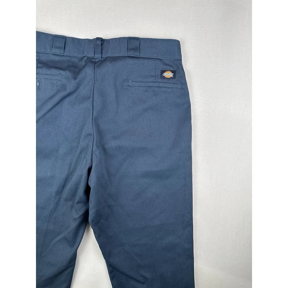 Vintage Dickies Chino Pants 34x30 USA Made Talon Zip Navy Work Uniform
